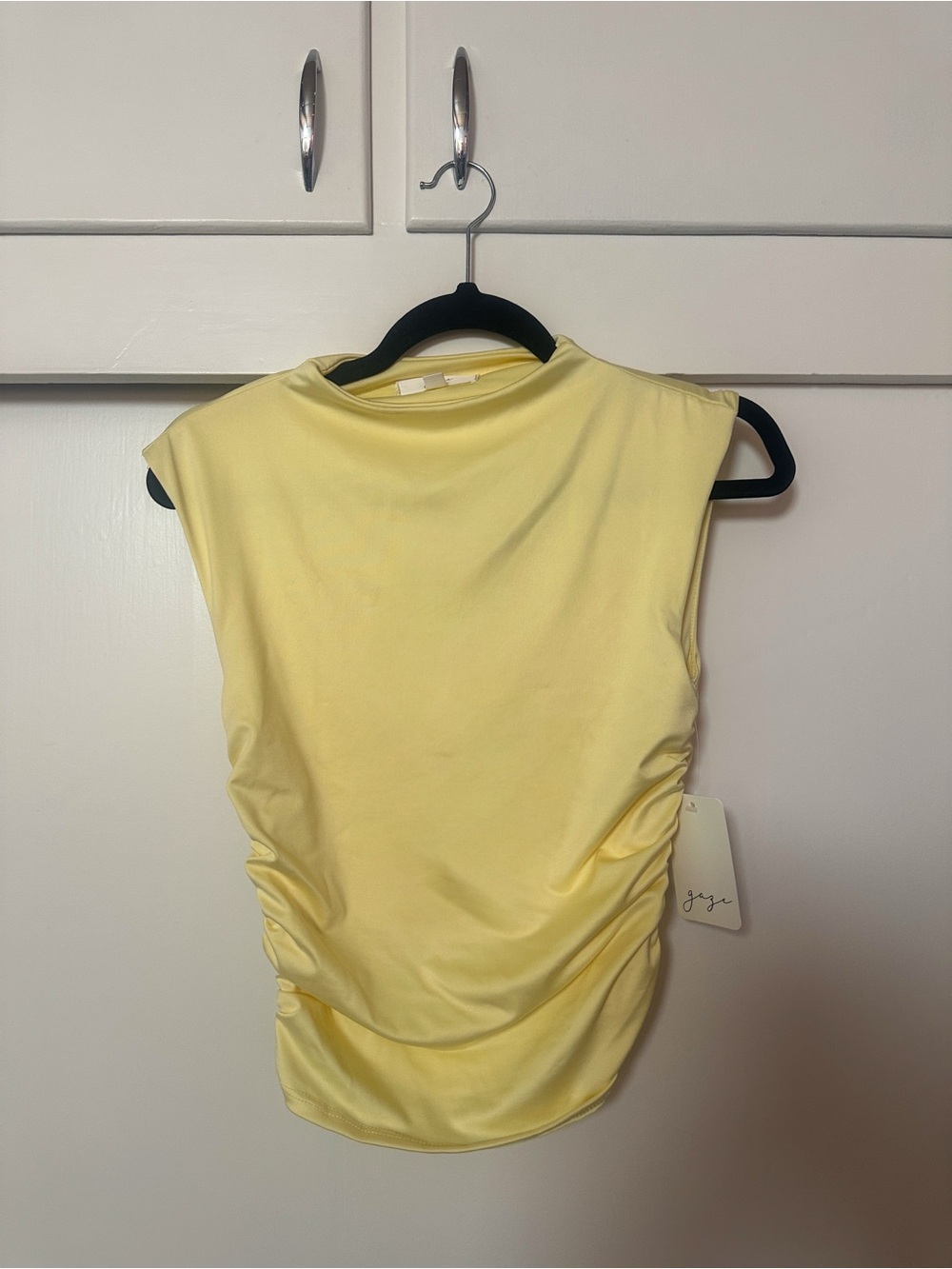Gaze Butter Yellow Sleeveless Top – Size M – NWT